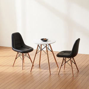 에펠 원형 젤리에코 2인 테이블 600-2 (테이블+의자2)