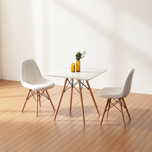 에펠 사각 젤리에코 2인 테이블 750 (테이블+의자2)