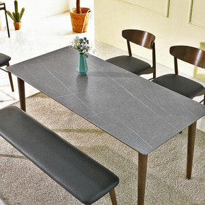 리오 원목 세라믹 6인 식탁 테이블